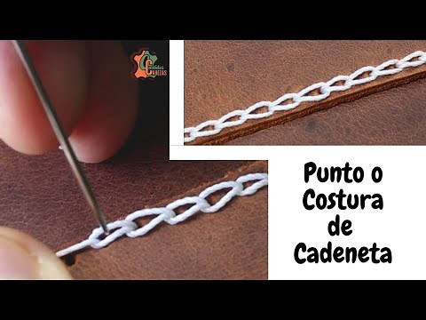 ¿Cómo coser cuero? Costura o Punto de Cadeneta