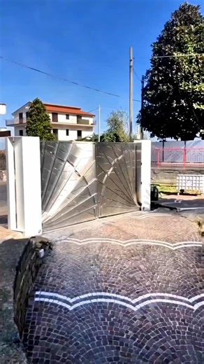Material Build Safe | A futuristic gate design! 🚀✨ Imagine coming home to this unique entrance! 😍 Would you like one like this? 🤔💡 Follow @materialbuildsafe for... | Instagram
