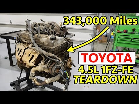 IMPRESSIVE! 80 Series Toyota Land Cruiser 4.5L 1FZ-FE Engine Teardown At 343,000 Miles!
