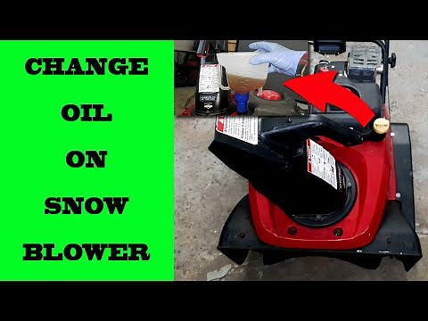 How To Change The Oil On A Single Stage Snowblower
