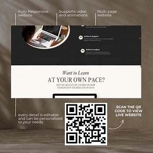 Coach Website Canva Template for Coach Landing Page Website Life Coach Website Canva Sales Page Template Coaching Website Design Black Theme - Etsy
