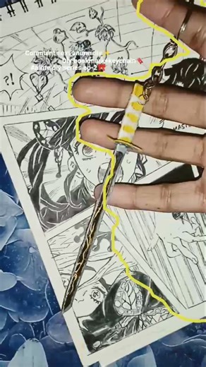 Anime diy series-zenitsu 💛sword mini keychain+bookmark 🔖#subscribe #demonslayer #anime