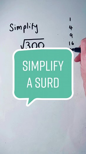 Simplify a Surd (Higher Only) #surds #fyp