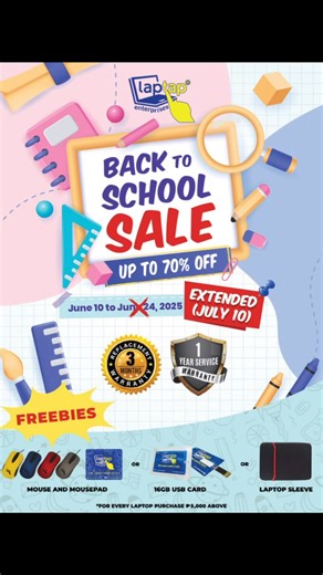 13K views · 32 reactions |  HOLD UP… WHAT?!  BACK-TO-SCHOOL SALE EXTENDED?!  That’s right—due to MASSIVE demand, we’re extending the deals 'til JULY 10!  UP TO 70% OFF the laptops you want  You’ve got a second shot… don’t blow it! ‍♂️ #LaptapEnterprises #Affordablelaptop #buywithconfidence | Laptap Enterprises, Inc. | Facebook