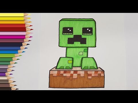 💙❤️💛 Draw Color Creeper from Minecraft | Drawing from MINECRAFT