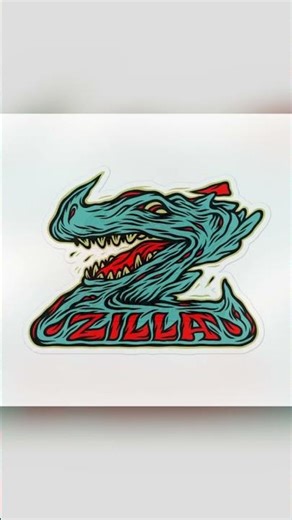 Zilla TJ Newell Monster Sticker