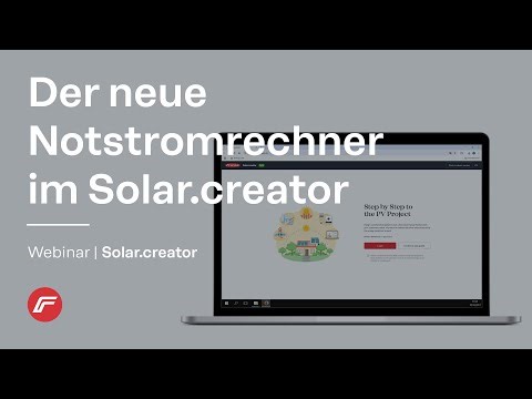 Webinar | NEU im Solar.creator: Der Notstromrechner ist da!