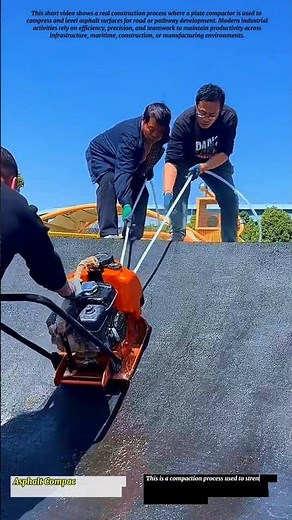 Asphalt Compaction Process | Plate Compactor in Action