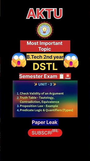 👨‍🎓🎓 AKTU DSTL Unit-3 Most Important Topics 🚨 | B.Tech 2nd Year | Semester Exam