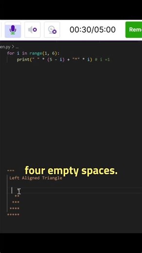 Pattern Printing in Python pt-1 #coding #programmimg #python #java #javascript