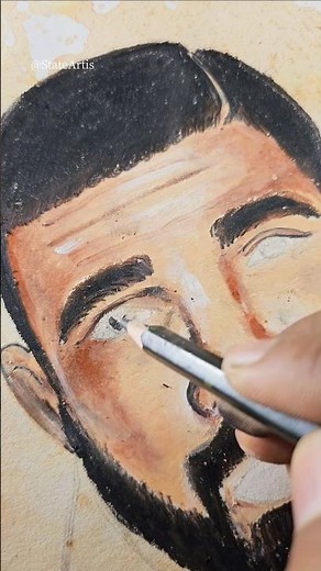 I try to draw Drake with coffee ☕️ | Drake - God's Plan #drake #drawing #shorts