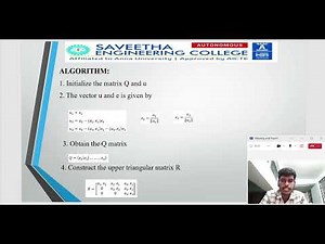 Video Presentation for QR Decomposition