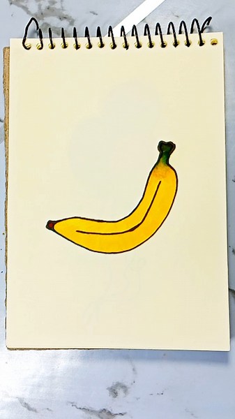 Beautiful banana painting tutorial video 🎨. #art