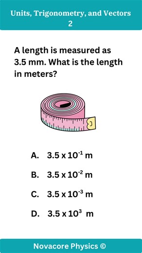 Units, Trigonometry, and Vectors Physics #MCQ Series #stemtok #physicstok #physics