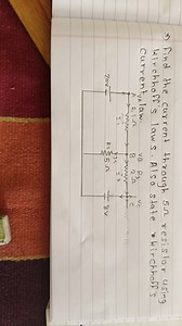 3) Find the current through 5 \Omega resistor using kirchhoff's... | Filo