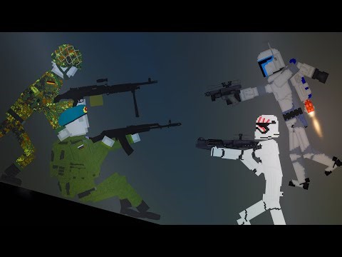 Star Wars Troopers Fight Soldier in People Playground