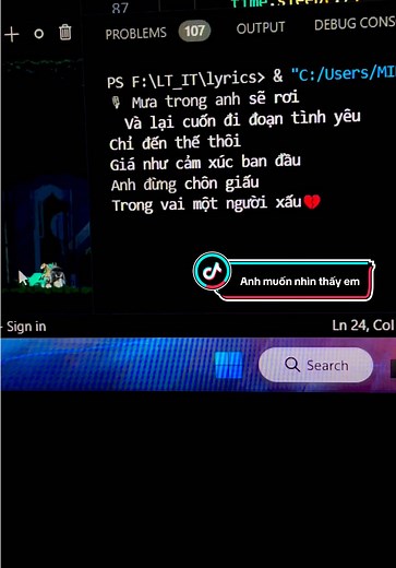 Hãy Nhìn Thấy Em: Lời Nhạc & Mã Python