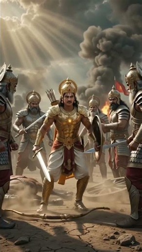 Veer Abhimanyu Last Battle ⚔️ | Chakravyuh Ka Amar Yoddha | Mahabharat Epic 4K #shorts