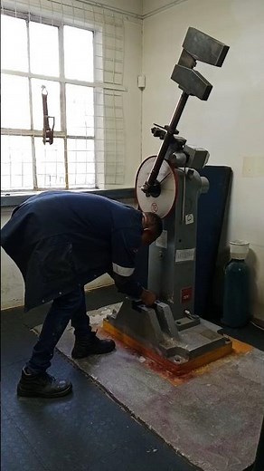 IN MECHANICAL LABORATORY PERFORMING IMPACT CHARPY TEST AT ROOM TEMPERATURE AS PER ISO STANDARDS