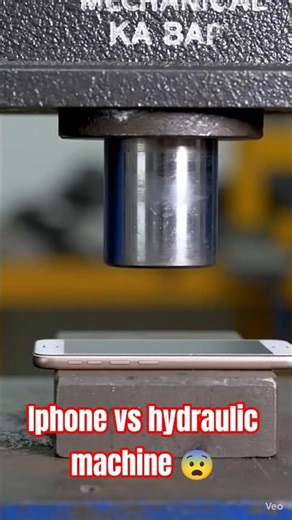 wait for end 😲 iphone vs hydraulic pressing machine. #Iphone #HydraulicPressingMachine #PhoneVsPress