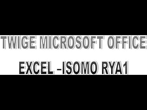 MICROSOFT OFFICE EXCEL - ISOMO RYA 1