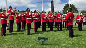 The Band of the Mercian Regiment entertains at Crich Stand in advance of the service of remembrance due to start at 1445. Name that tune... #SFSH | The Mercian Regiment