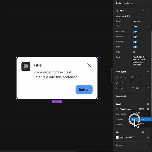 Seamlessly adaptable alert component in Figma (Powered by Variables)