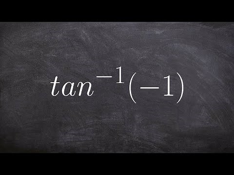 Evaluate the Inverse Tan of Negative One