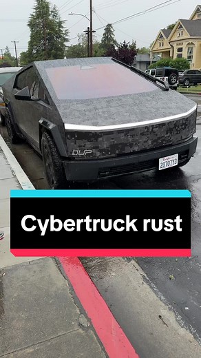Cybertruck can handle rain and doesn’t rust. #fyp #viral #tesla #tsla #Cybertruck #teslacybertruck #rust #rustmagnet