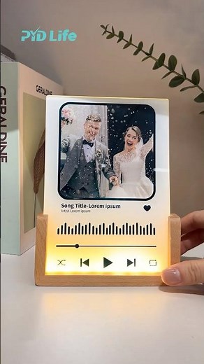 Let's make a music player plaque with sublimation acrylic night light LED photo frame! #pydlife