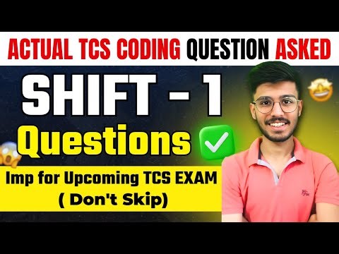 Actually TCS CODING QUESTION Asked | Next Shift Roadmap