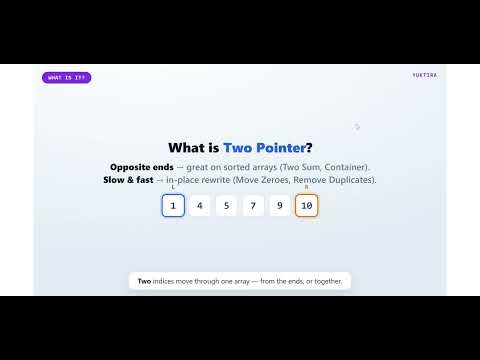 Chapter 2/13 (Two Pointer) Array Coding Patterns to Crack Any Coding Interview