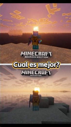 ¿Cuál es mejor? MINECRAFT JAVA VS BEDROCK #minecraft #minecraftjava #minecraftbedrock #shaders