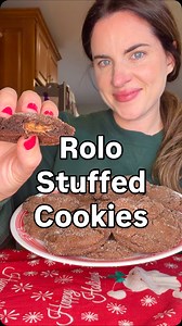 Rolo cookies! Welcome to episode 28 of my Christmas cookie series! Ingredients: 1 cup unsalted butter 1/2 cup granulated sugar 1 cup brown sugar 2 eggs 1 tbsp vanilla extract 2 cups all purpose flour 1 cup cocoa powder 1 tsp baking soda 3/4 tsp salt 32 rolos How to: Add butter to a mixing bowl with sugars and mix well. Add in eggs and vanilla and mix well. In a separate bowl add dry ingredients and mix. Add to dough and mix all together. I refrigerated my dough for an hour (this is optional) Usi