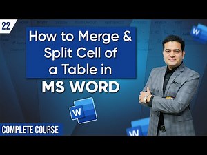 How to Merge and split cells in MS Word Tables | Merging And Splitting Table Cells In Microsoft Word