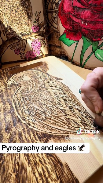 Exploring Pyrography Techniques with Eagle Designs