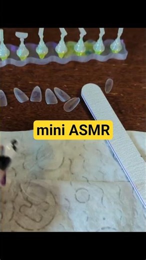 Random ASMR from making Nezuko nails for my sister's demon slayer cosplay