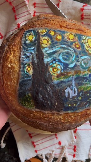 Van Gogh Inspired Bread Painting Timelapse
