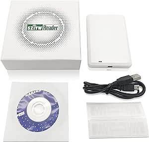 UHF USB Desktop Reader Writer with 860-960MHz Frequency Complies with EPC Gen2 ISO 18000-6C, Support Keyboard Emulation Output and HID Mode, Support Read Write UHF Tags Like Alien 9662,H3,H4,etc