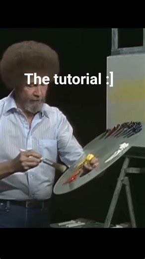 tried Bob Ross tutorial #bobross #digitalart #try #art