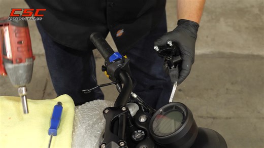 Building your own has never been easier. Handlebar install for Bike-In-A-Box https://cscmotorcycles.com/2025-sg250-cafe-racer-bike-in-a-box/ | CSC Motorcycles