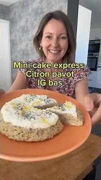Individual lemon poppy seed cake, quick and easy, low GI