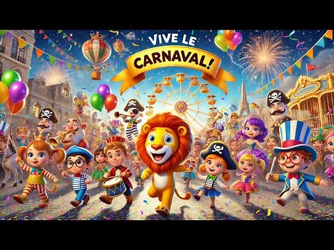Vive le Carnaval ! 🎉 Musique Pour Enfants Amusante et Festive | Chanson de Fête et Déguisements 🎭