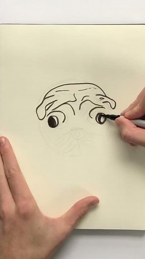 How to Draw a Simple Pug!