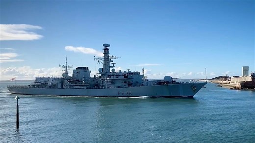 Rare Sighting: HMS Northumberland at Portsmouth Naval Base