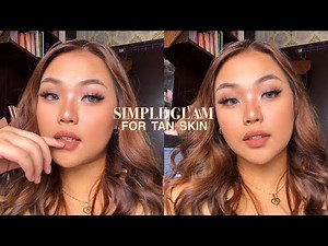 simple glam makeup routine for morena / tan skin. ✨ beginner friendly!