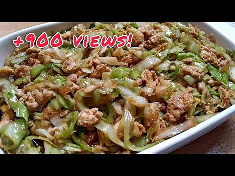 60 PESOS TIPID BUDGET ULAM STIR FRY CABBAGE! MURANG ULAM RECIPE!