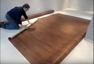 Installation vinyle en rouleau sans colle (anglais) - Les Géants du couvre-plancher