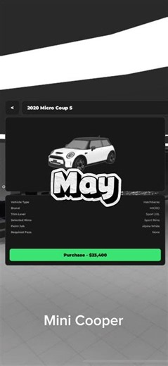 Your Month Your Car! (Bayview County on Roblox) #automobile #roblox