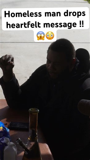 Homeless person delivers heartfelt message!!😱😳 #shorts #shortvideo #homeless #homelessness #fypシ